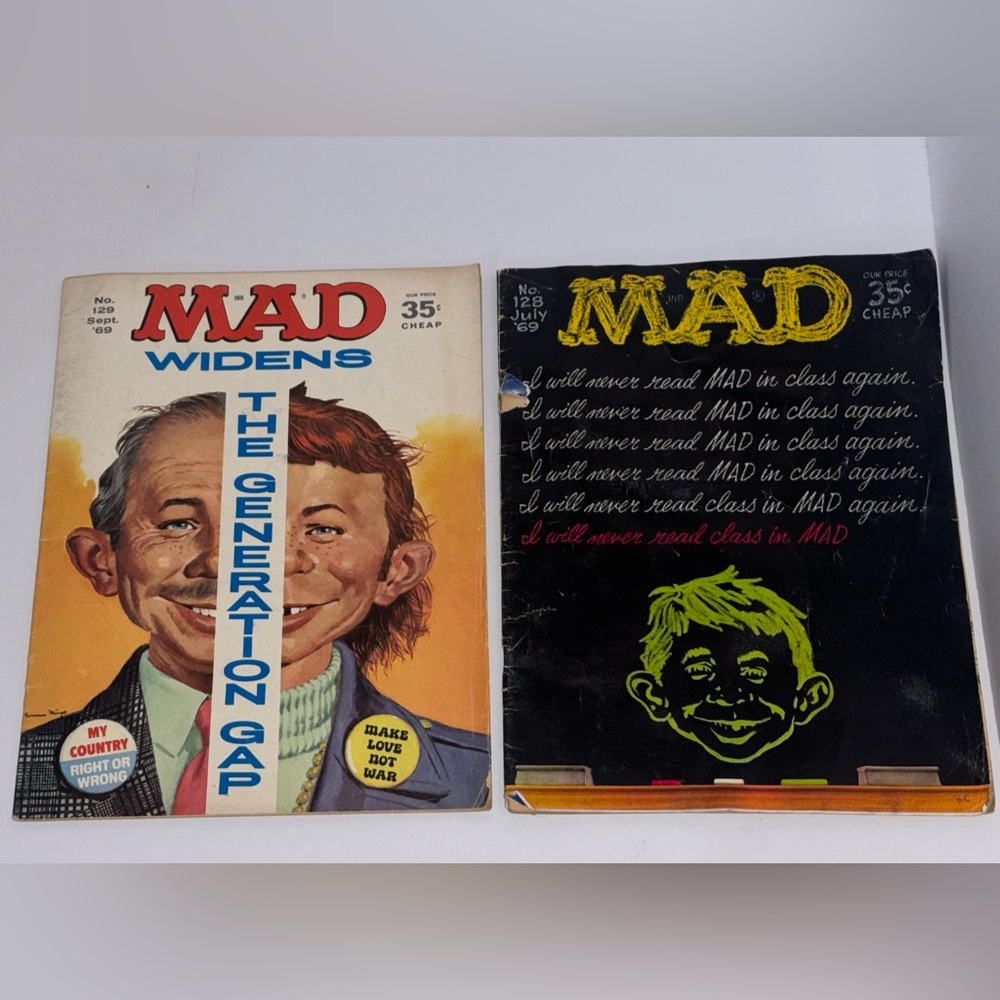 2 Vintage 1969 MAD Magazine bundle